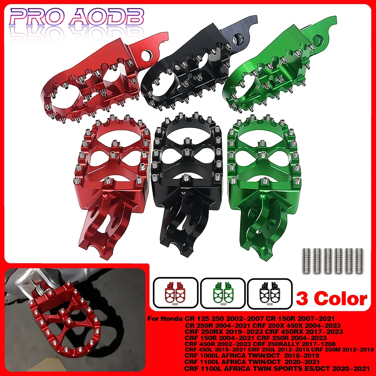 

CNC Foot Pegs Rests Pedals Footpegs For Honda CR 125 150 2002-2007 CRF 250M 250L 450L 450R 250R 150R 450X 250X 450RX 2004-2023