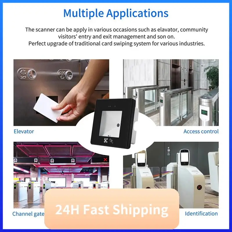 Lettore di controllo accessi con codice Qr dinamico Lettore di schede Rfid per controllo accessi Scheda per telefono cellulare Scanner di codici a barre ID facile da usare