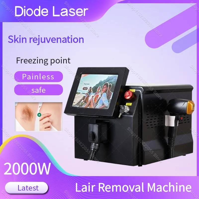 

New 808nm Diode Laser Epilator 2000w Permanent Painless Ice Platinum Hair Removal Machine Beauty Salon Spa Device