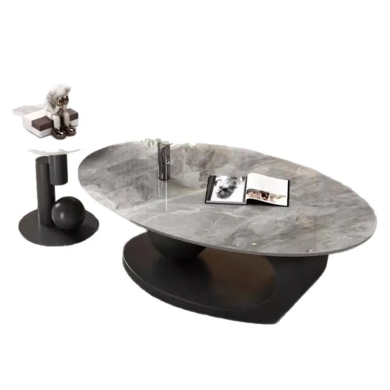 

rock slab coffee table home living room ins wind combination side table, coffee table Internet celebrity high-end coffee table