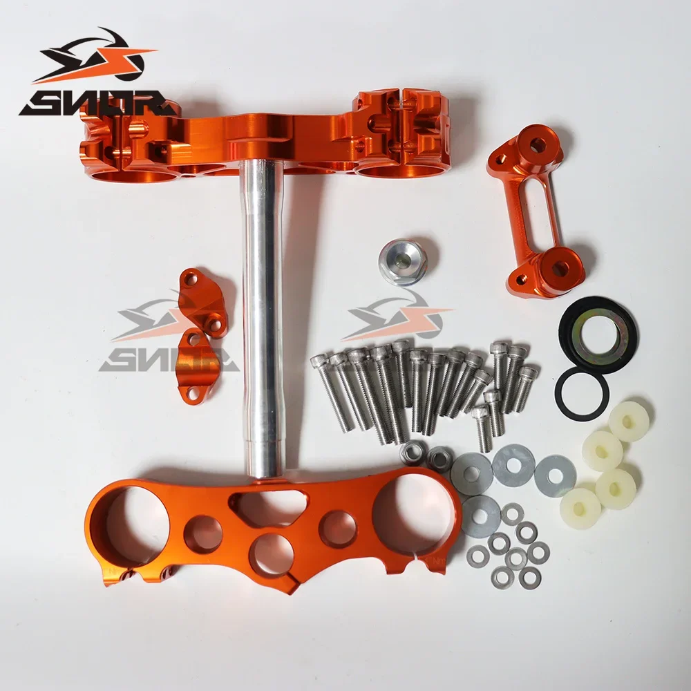 SNOR Wholesale Front Shock Absorber Steering Column Assembly Motorcycle Triple Clamps Steering Stem for Exc 250！！