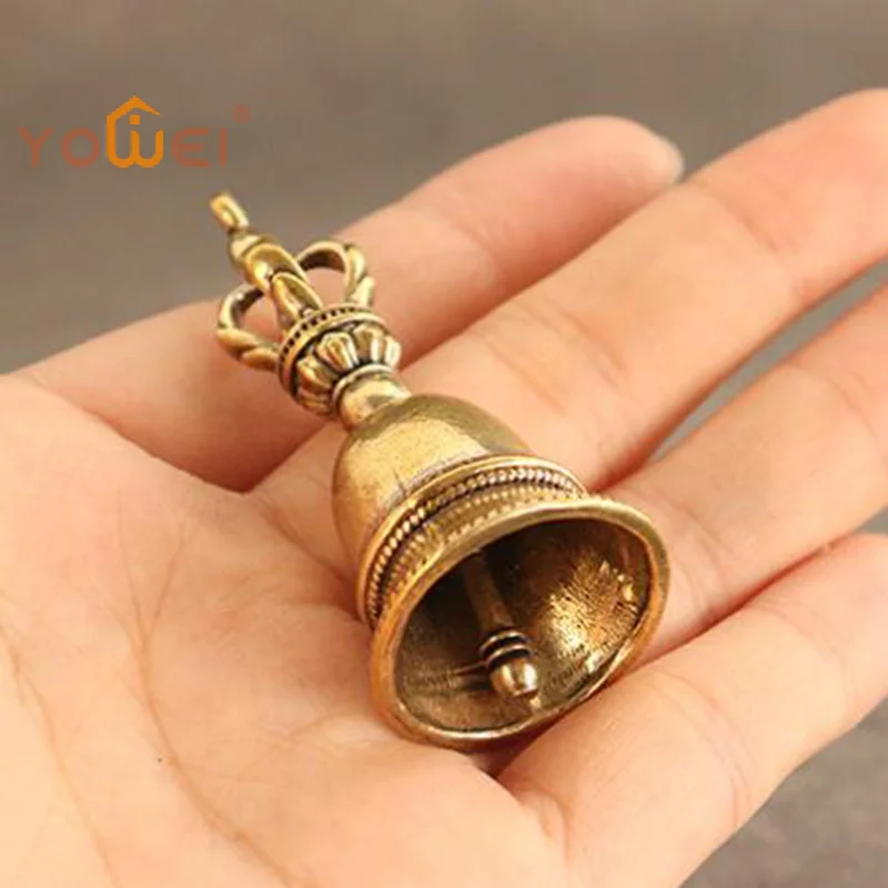 Latest Vintage Brass Bell Charm Pendant DIY Keychain Pendant Home Decoration Craft