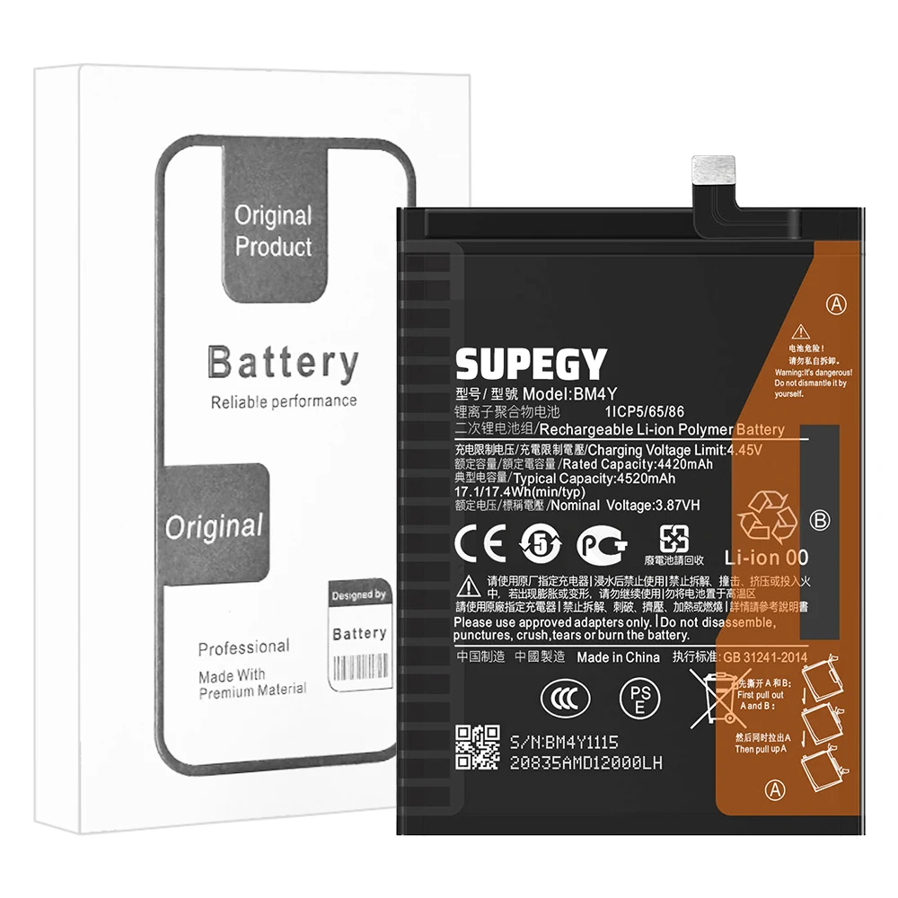 100% New BM4Y Battery For Xiaomi POCO F3/ RedMi K40 Pro/ K40 /MI 11X Pro / MI 11i phone Batteries Bateria +Tools