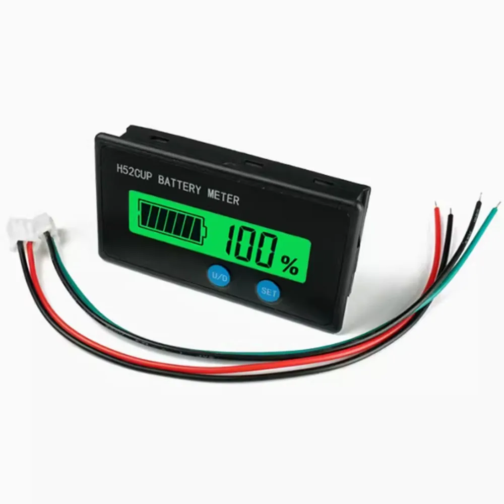 Taidacent RS485 TTL Lifepo4 Lead Acid Lithium Ion Battery Monitor Display BMS LCD Meter Forklift Car Voltage Electricity Meter