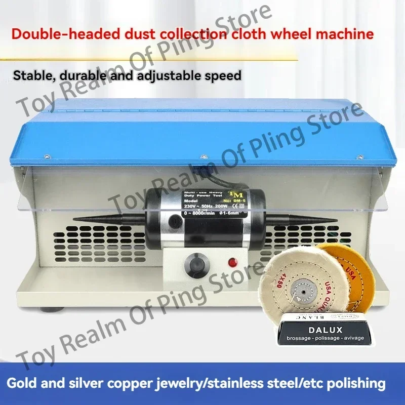 Jewelry Polishing Buffing Machine with Dust Collector Multi-Use  Grinding Motor Bench Grinder Polisher