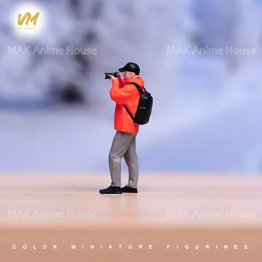 شخصيات مصغرة 1/87 1/64 1/43 1/24 1/18 أزياء الأزواج المشي كلابهم الرجال JK الفتيات مصور نموذج الدعامة ديكور إبداعي #3