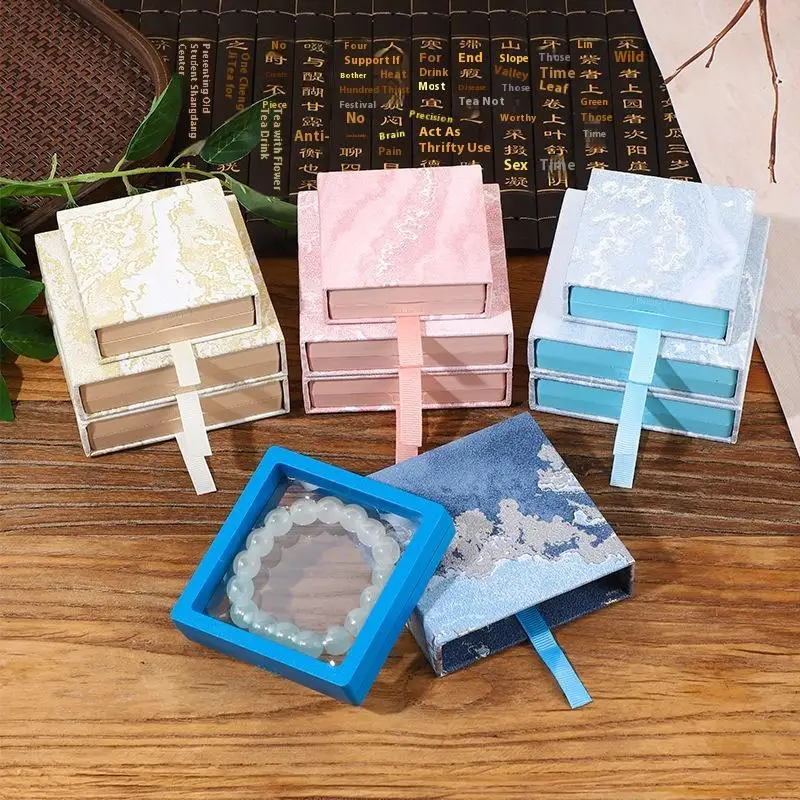 صندوق مجوهرات قابل للسحب، درج عائم، علبة عرض مجوهرات، سوار، قلادة، حامل، صناديق التعبئة والتغليف