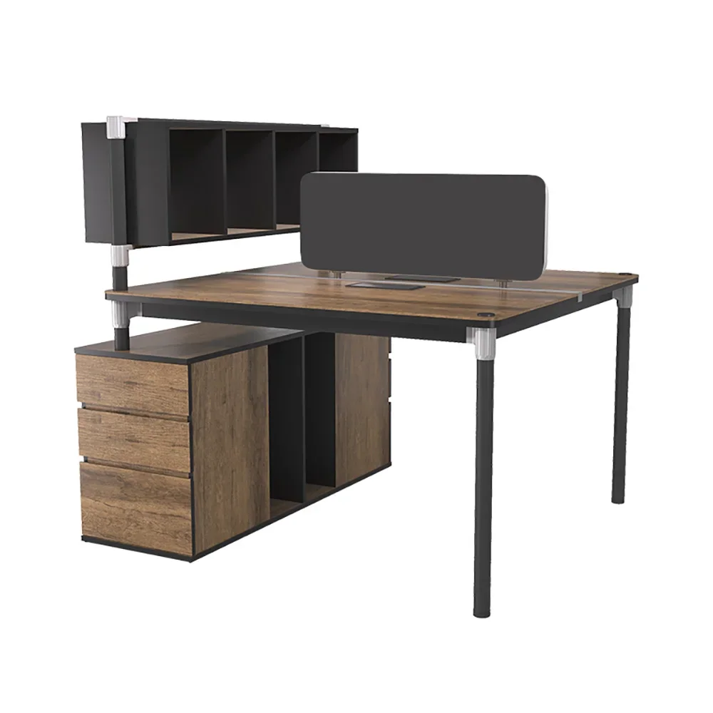 Staff Office Desk And Chair   Double Four-Person Writing Table  Screen Workstation Furniture