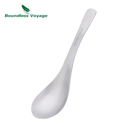 Cucchiaio in titanio da viaggio senza limiti con borsa per il trasporto posate da esterno utensili da cucina per il campeggio viaggio a casa peso 22g Ti1067T