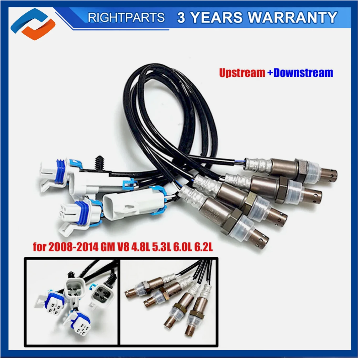 

4PCS New Oxygen O2 Sensor Up&Downstream For 2008 2009 2010 2011 2012 2013 GMC Sierra 1500 V8 4.8L 5.3L