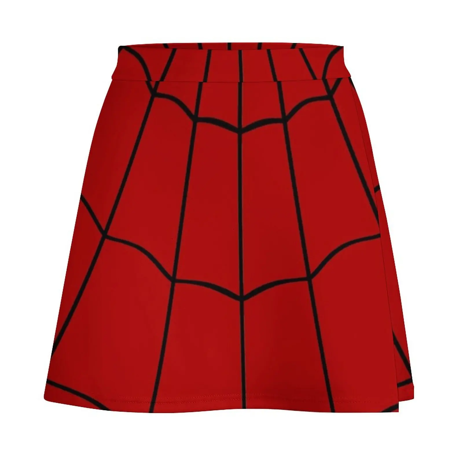 Spider Web - Red Mini Skirt Skirt pants korean fashion Mini Skirt