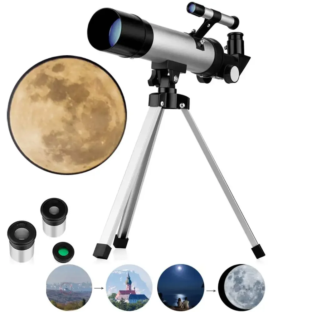 Kids Astronomical Telescope Professional Reflect Spyglass Education Science Beginners Monocular With Tripod Camping Travel Gifts