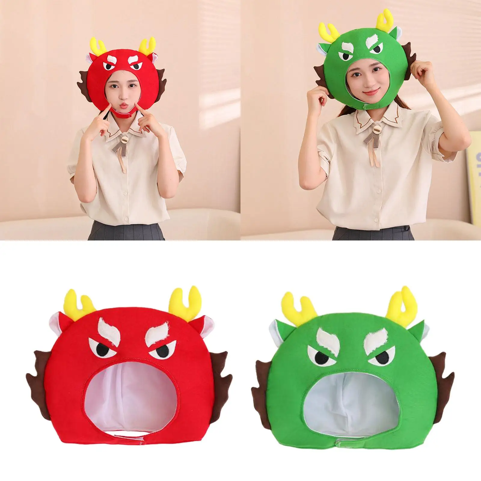 Plüsch-Drachenhut, Cartoon-Kopfbedeckung, Cosplay, bezauberndes Outfit, Kopfschmuck, lustige Kopfbedeckung, Drachen-Kopfbedeckung für Bühnenauftritte