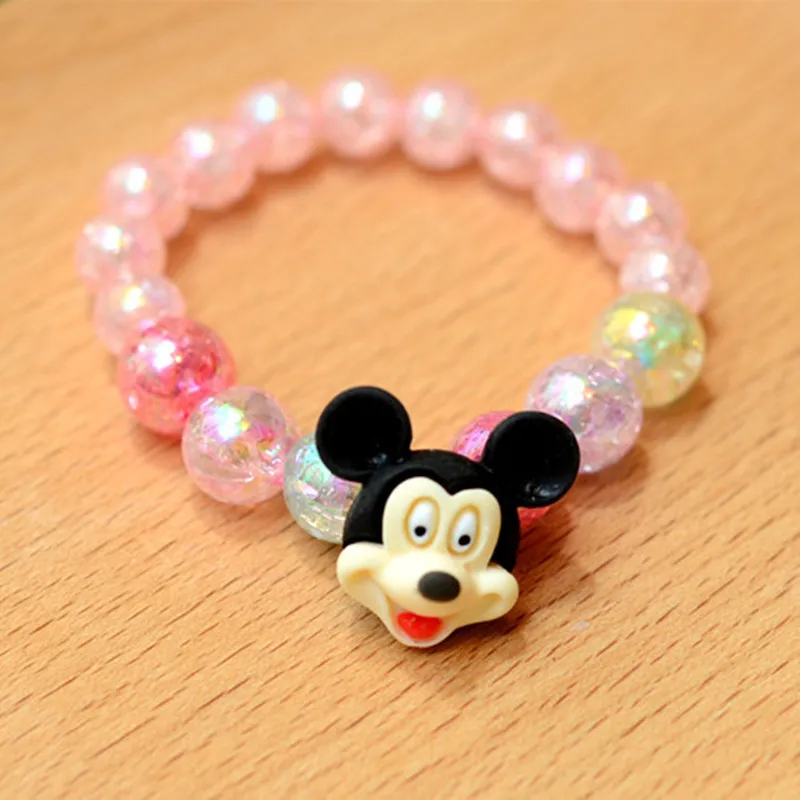 New Anime Mickey Mouse Bracelet Kawaii Minnie Donald Duck Daisy Bracelet Jewelry Accessories Girl Children Gifts