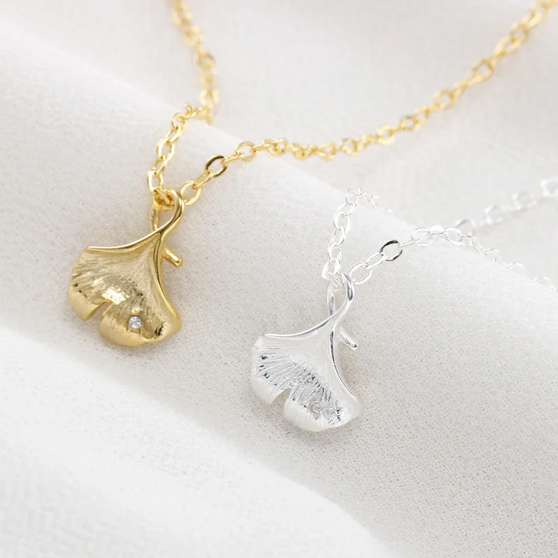 

Новое поступление, подвеска из стерлингового серебра 925 пробы в виде гинкго, горячая Распродажа, ювелирные изделия из чистого серебра для женщин