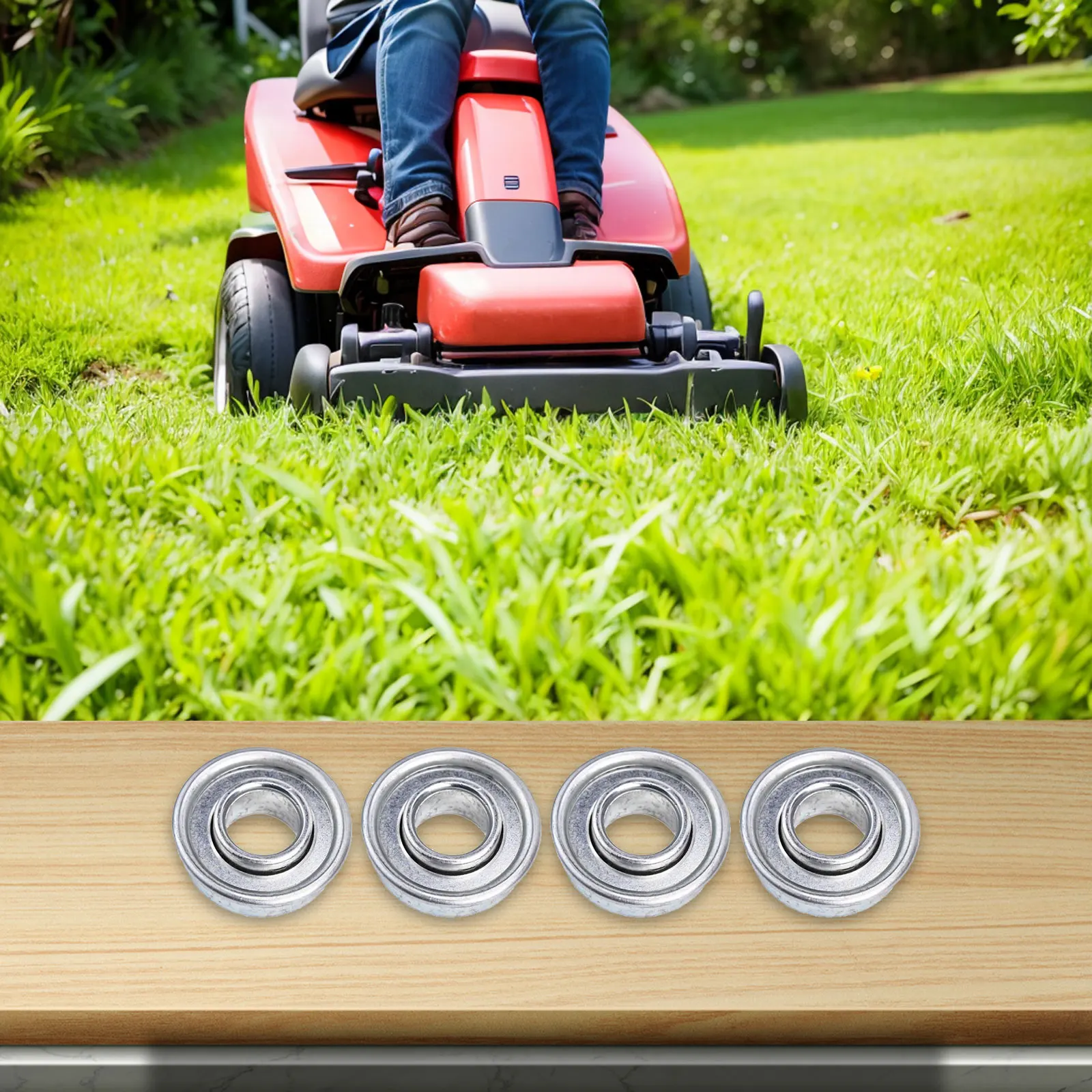 Smooth Operating 4pcs Ball Bearing Set Suitable for Lawnmower Applications Provides Excellent Stability During Use