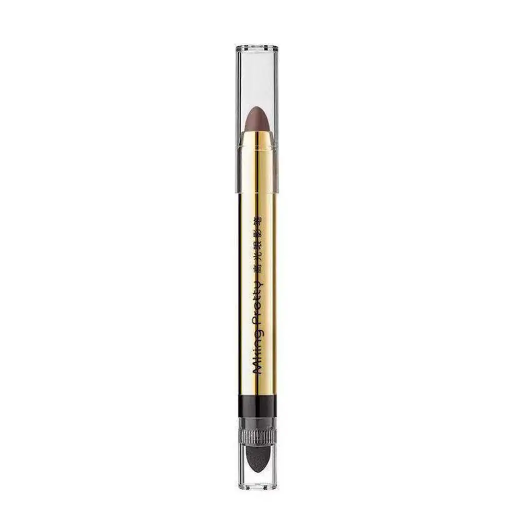 New Double-head Eyeshadow Pen Shiny Diamond Eyeliner Silkworm Pencil Gold Glitter Pen Lying Eyeshadow Green Purple Refracti A1L2