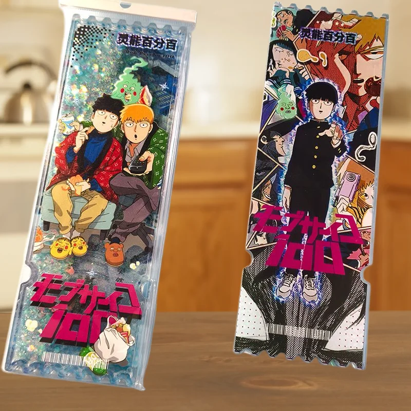 Mob Psycho 100 Quicksand-Laserticket, farbenfrohe, kreative, individuelle, exquisite Sammelkarte, Gedenkkarte, Ornamente – Detail 3