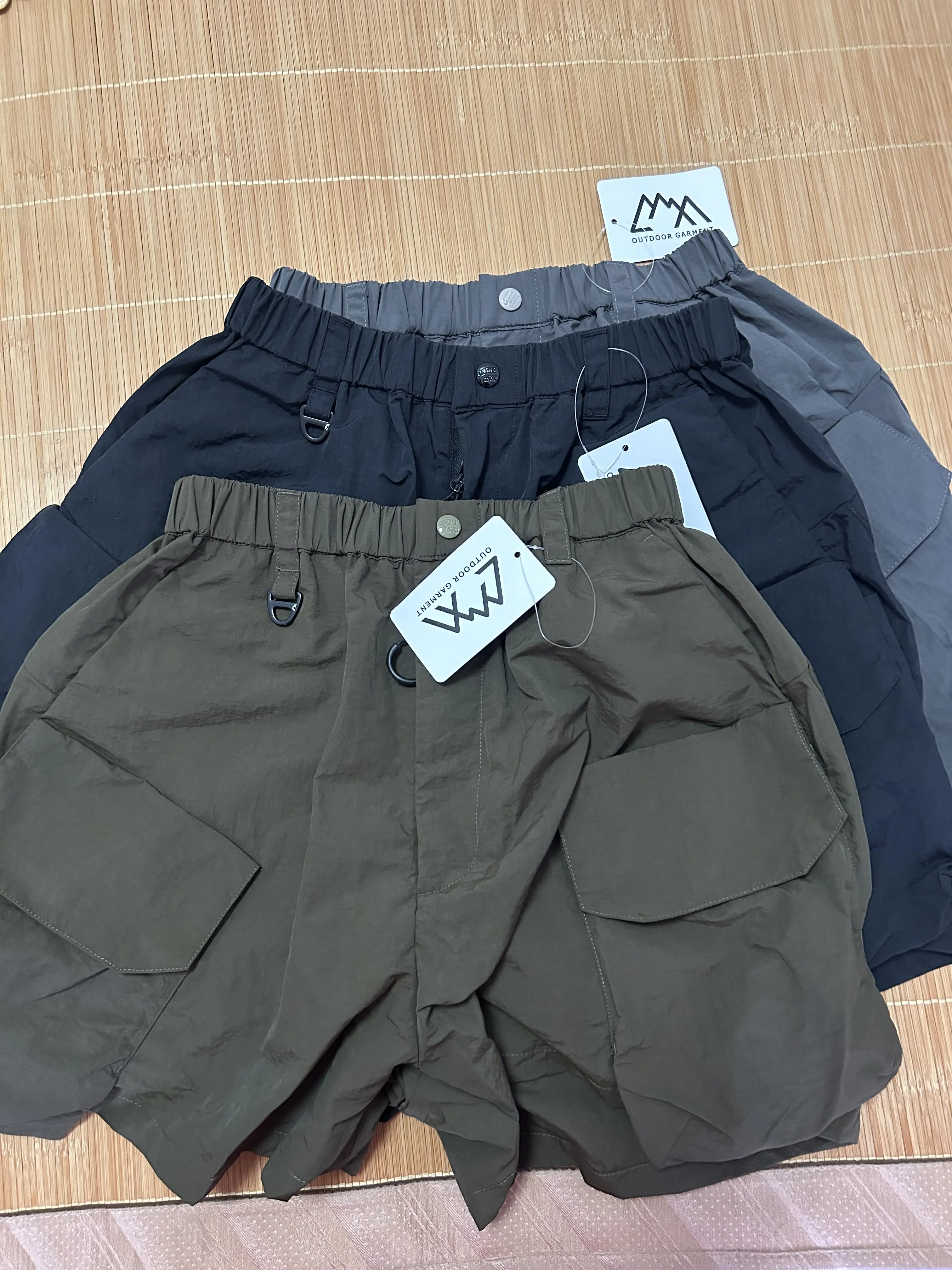 

Удобные функциональные водонепроницаемые шорты с диагональными карманами, повседневные свободные брюки для активного отдыха, пятикарманные штаны с застежкой 4-в-1