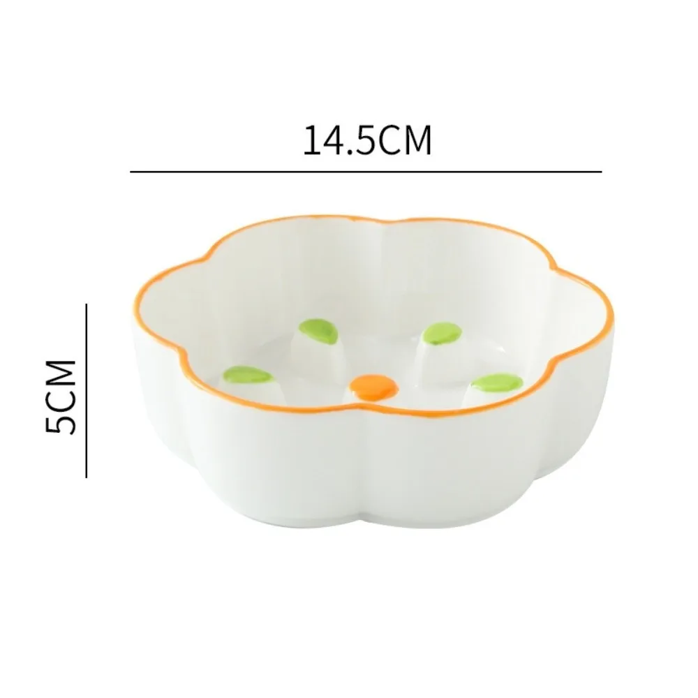 

Neck Guard Ceramic Raised Pet Bowl Flat Face Large Diameter Pet Food Bowl Against Bloat Indigestion Prevention Cat Water Bowl