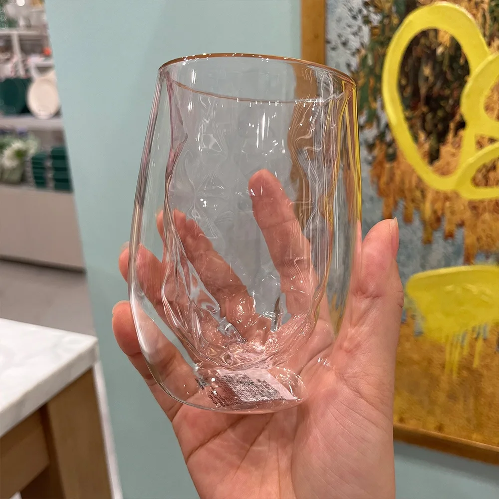 tasse-en-verre-diamant-aped-double-couche-tasse-d'eau-resistante-a-la-chaleur-tasse-de-boisson-marque-francfranc-singe-rond-couleur-pure