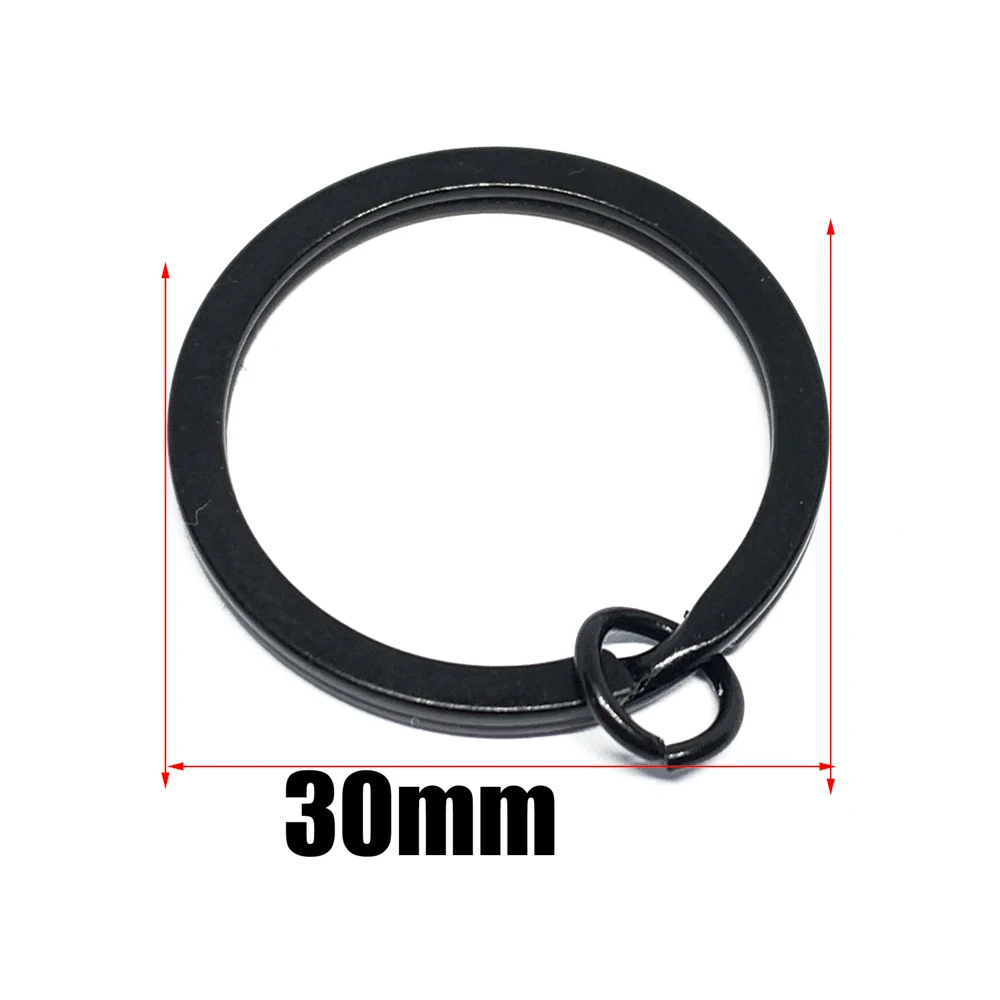 20 قطعة/الحزمة الملونة 30 مللي متر سلسلة المفاتيح المستديرة حامل مفتاح معدني سبليت خواتم للجنسين كيرينغ Keychain بها بنفسك المفاتيح صنع الملحقات