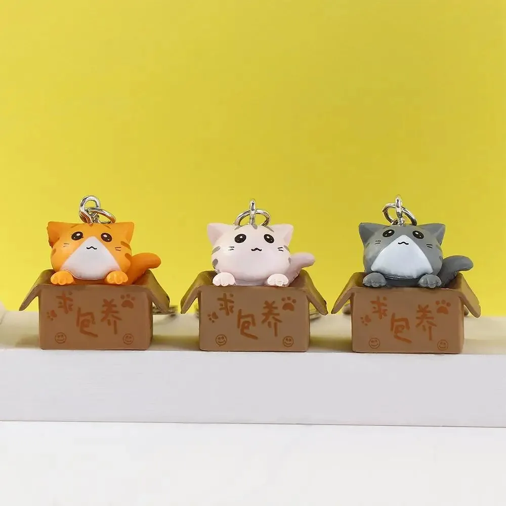 พวงกุญแจแมวน้อยเรซินพวงกุญแจทันสมัยขนาดเล็กพวงกุญแจแฟชั่นสุดสร้างสรรค์