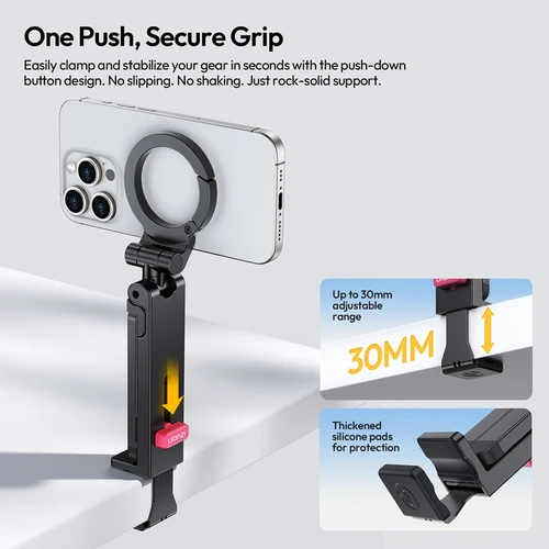 Imagen 2 del producto Soporte para teléfono Ulanzi MA88 MagLock 360 °   Soporte de teléfono con trípode para teléfono Magsafe con abrazadera ajustable para Iphone 16 15 Vlog Live