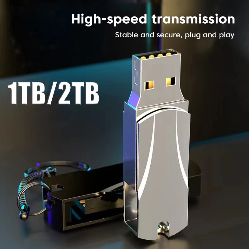 Neue tragbare Mini-SSD-Festplatte 3. 0 Hochgeschwindigkeits-Flash-Laufwerk 2TB USB-Stick externer Flash-Speicher für Laptop-Desktop