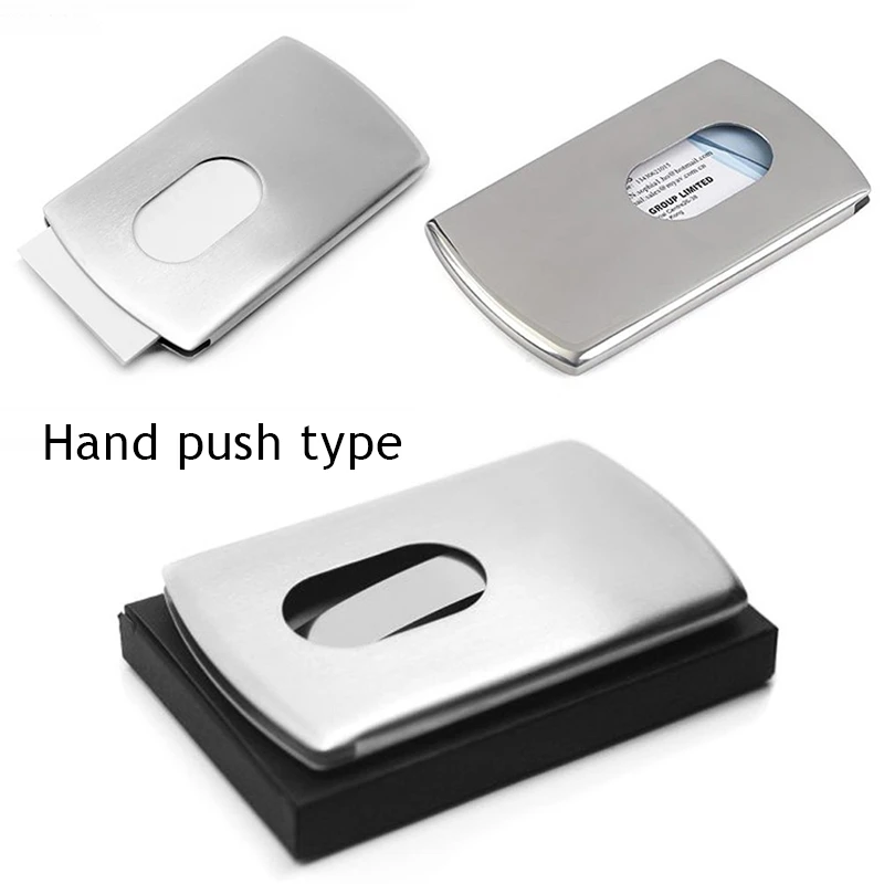 High Quality Stainless Stee Portable Business Card Box Holder Attractive Name Card Case Accessory Men Business Card Box Holder