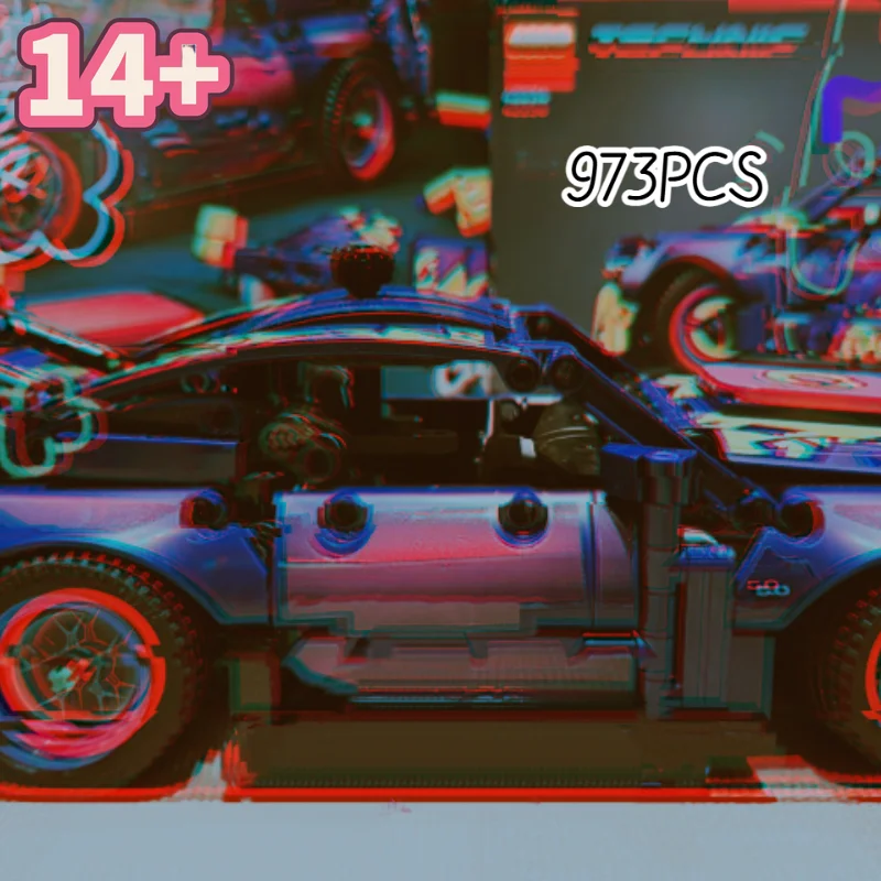 Hot Sales 973PCS Building Blocks Custom Creative Toys Ford Mustang Car DIY Unique Assemble Toys for Fans Birthday Surprise Gifts