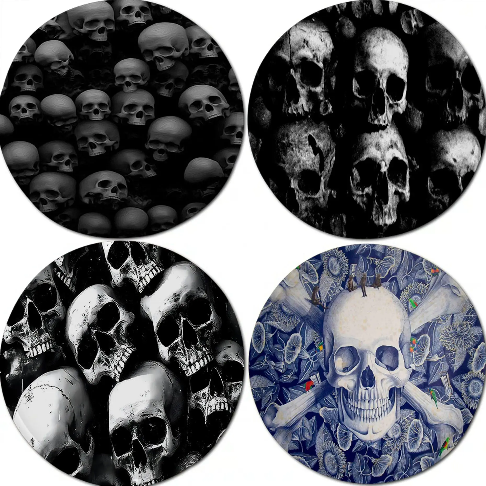 

Skulls Cushion Mat European Dining Chair Cushion Circular Decoration Seat For Office Desk Chair Mat Pad