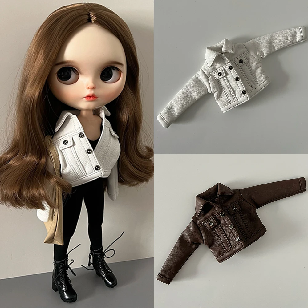 Ob22 24 Doll Leather Jacket Clothing Doll Handmade Clothes For Ymy22 24 Licca Azones Ob24 Ob27 Fr Doll