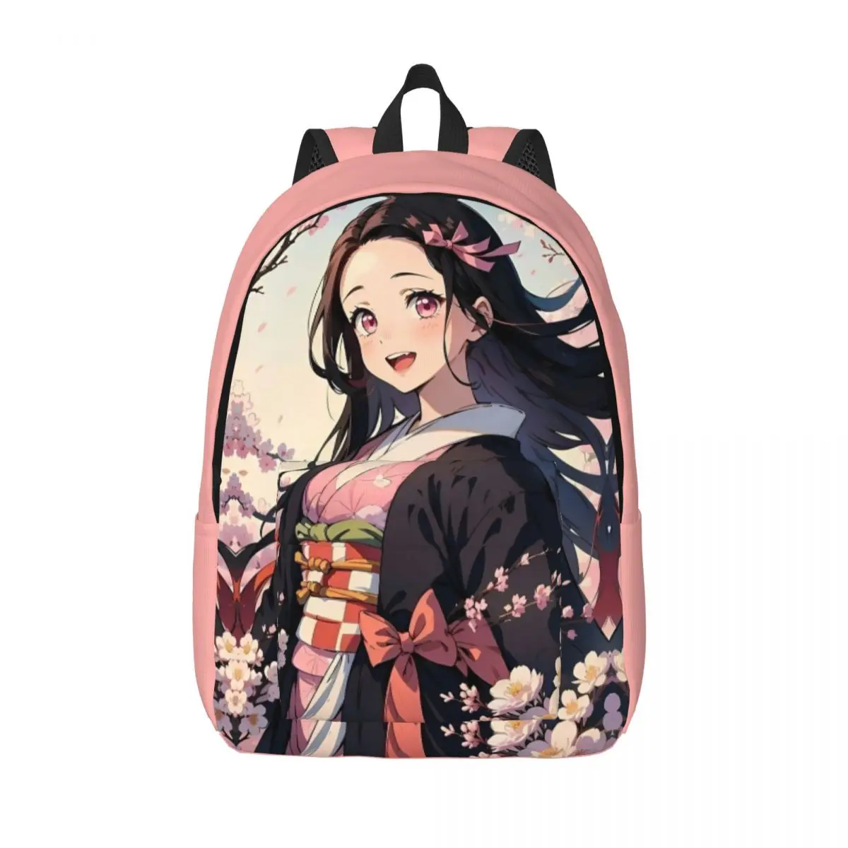 

Demon Slayer Backpack Middle High College School Student Nezuko Kamado Anime Bookbag Men Women Daypack Hiking