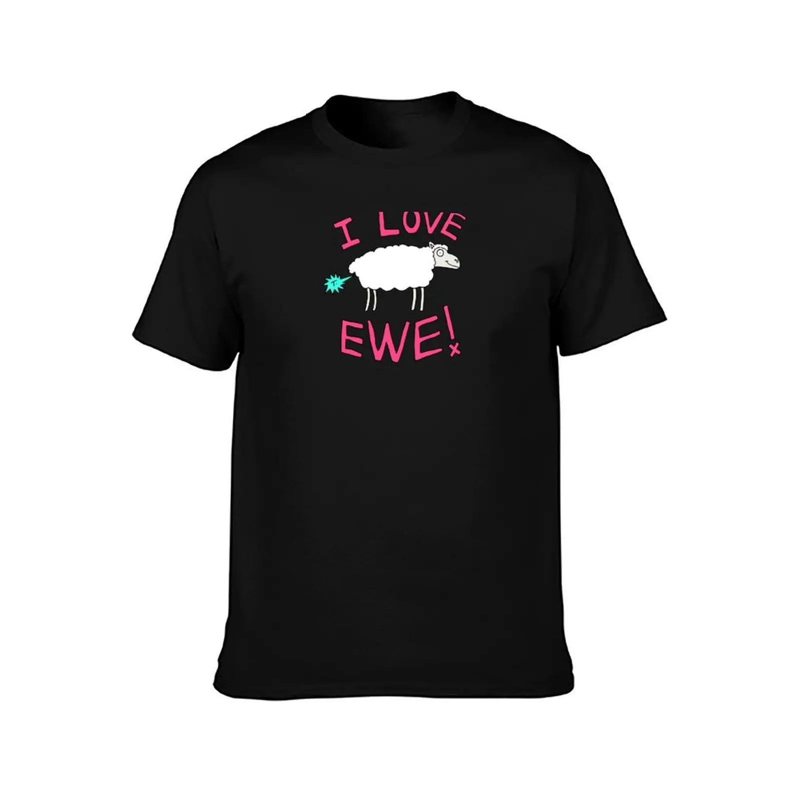 I Love Ewe T-Shirt Athletic Quick Dry for Men T-Shirt