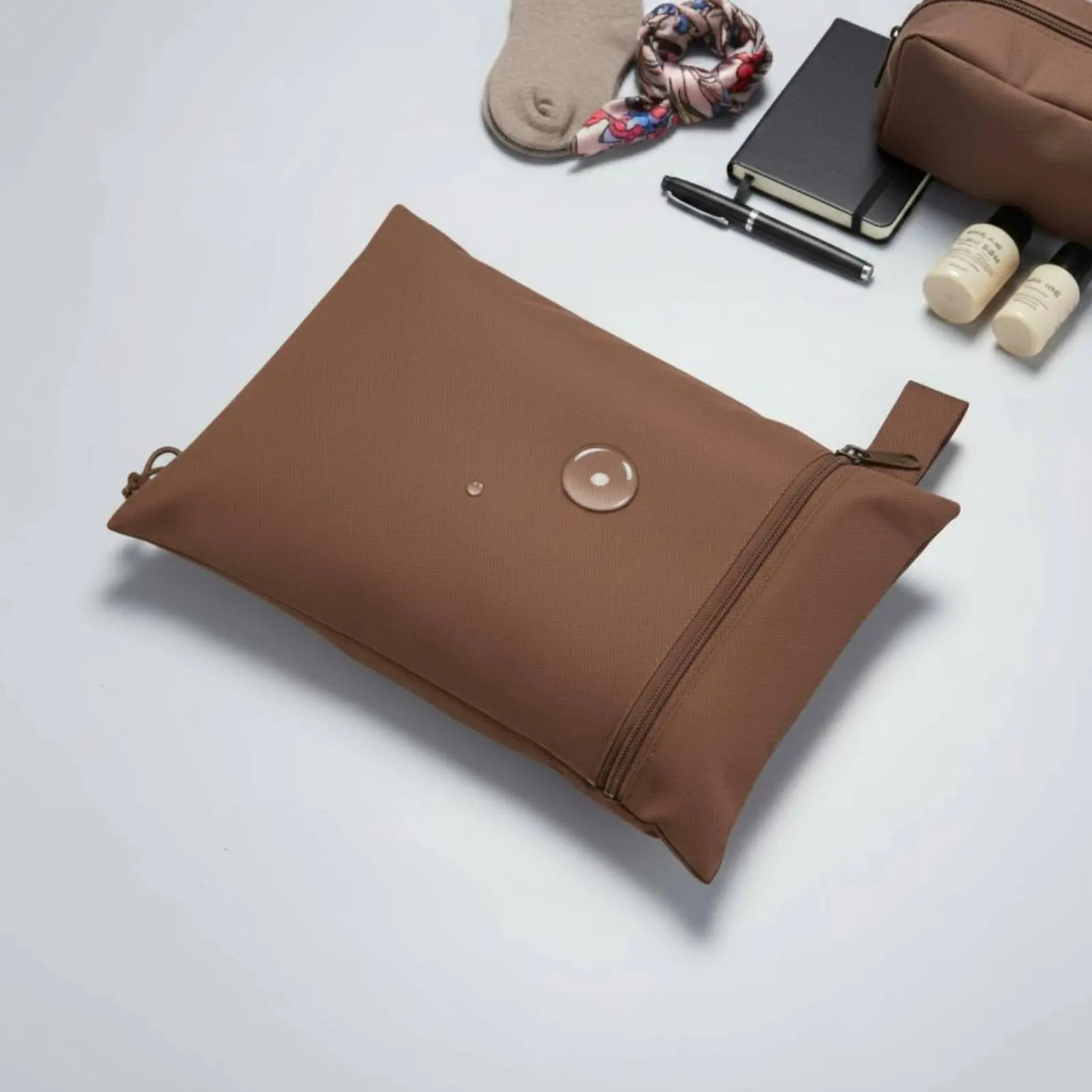 Waterproof Oxford Cloth Bag Fastener Closure Dustproof Packing Pouch Uniform Color Utility Bag Lightweight