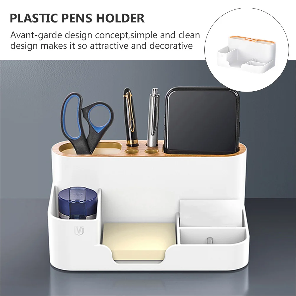 

Stationery Storage Box Office Tabletop Organizer Organizing Container for Pencil Holder Plastic Pens Creative