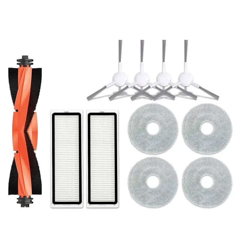 

【GRATEFUL】Запасные части для робота-пылесоса Xiaomi S10+ S10 Plus - основная щетка, боковая щетка, HEPA-фильтр, салфетка для влажной уборки