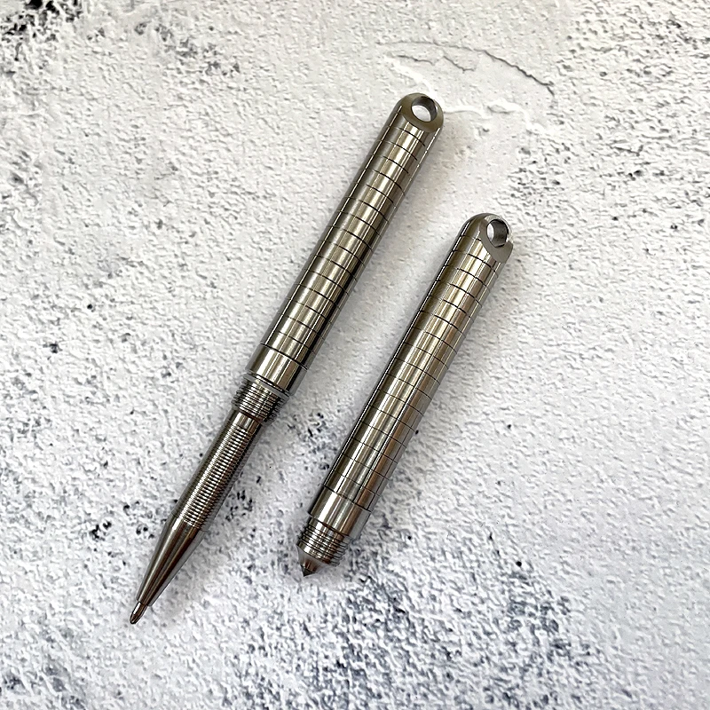 

New Titanium Ball Point Pen Small Ballpoint Pen Pocket Broken Window EDC Tool