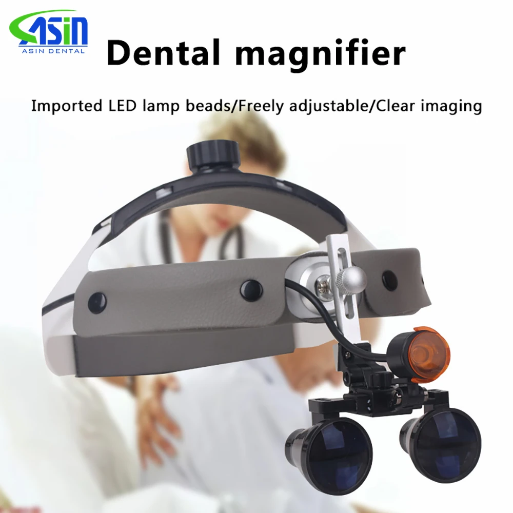 LED 2.5x 3.5x Den tal Eye Loupe Magnifier Glasses Medical Surgical Loupes Den tal Loupes with LED Head Light Lamp