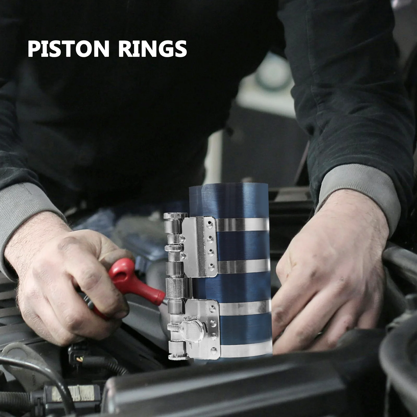 

Piston Ring Compressor Tool For Car Easy Installation Multi Functional Engine Repair Kit Hydraulic Piston Tool Automotive