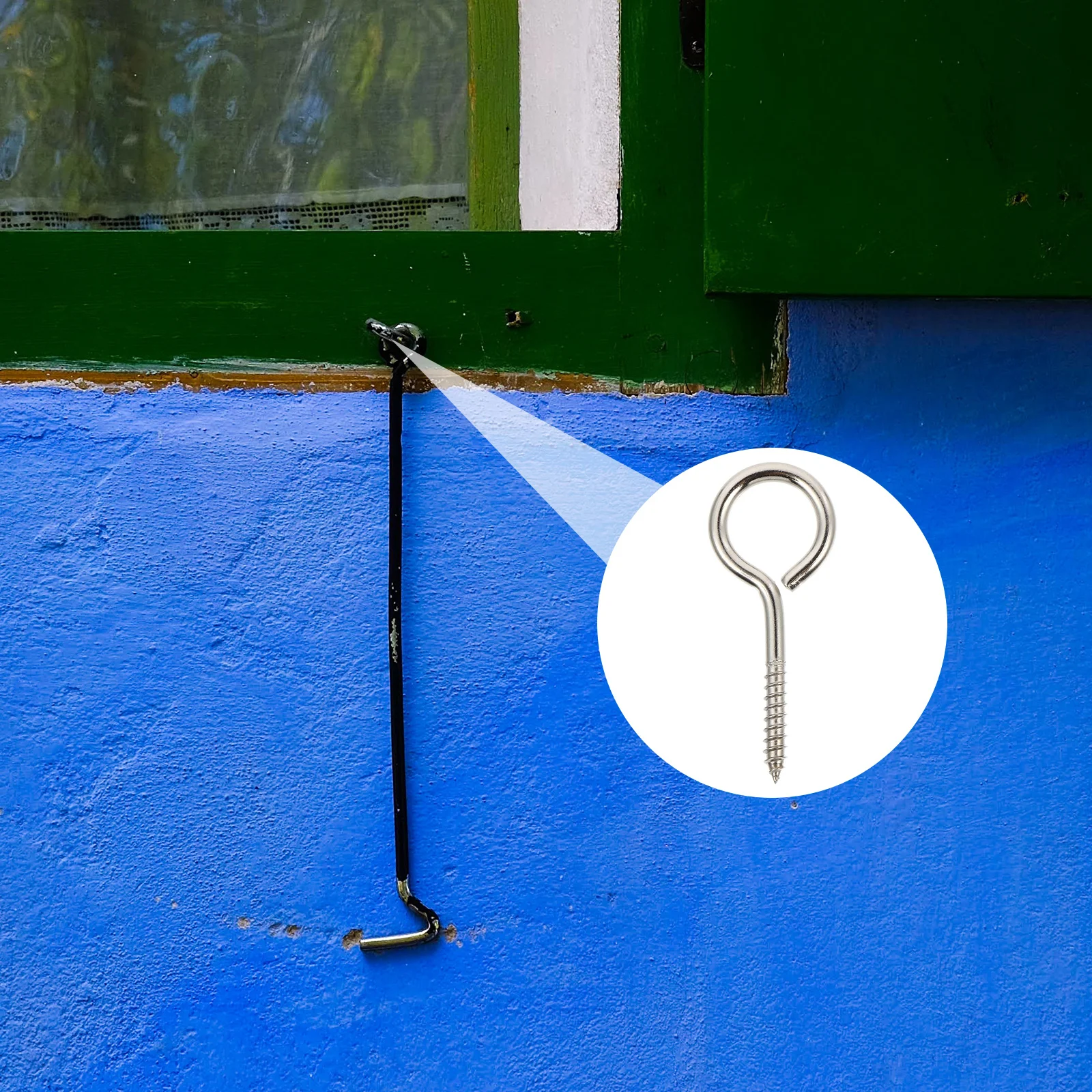 

12pcs Stainless Steel Screw Hooks Heavy Duty Hanging Storage Hanger For Home Kitchen Pantry Ceiling Screw Anti-Rust