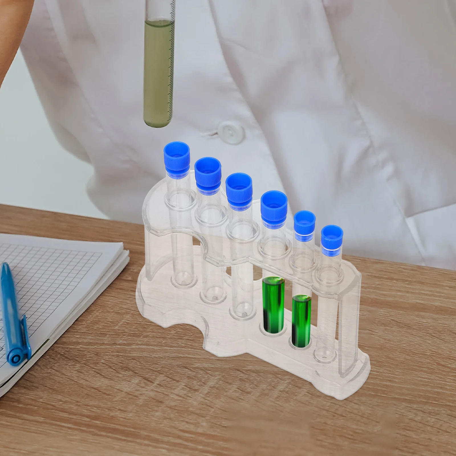 

1 Set Clear With Tubes Multi-Functional Lab Holder For Sampling Storage Display Reusable Plastic Organizer For Laboratories Test