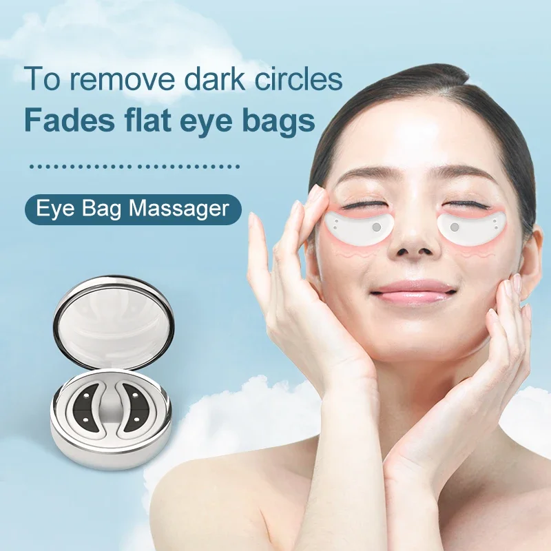 Mini Home Eye Beauty Device Hot Compress Removes Dark Circles Bag EMS Microcurrent Under Eye Massager
