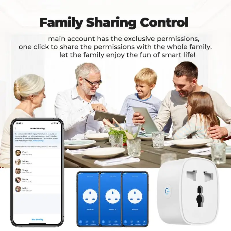 スマートwifiプラグ,エネルギーモニター,ワイヤレス制御ソケット,タイマー機能,Alexa, Google Home, EU, UK, 16Aで動作