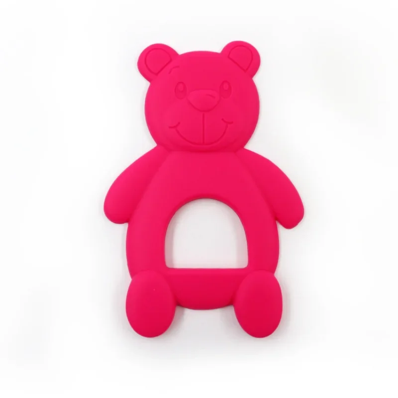 New Silicone Baby Teether Cute Bear Shape Infant Teethers Safety Children Teething Toy For Kids Chewing Gift Newborn Dental Care