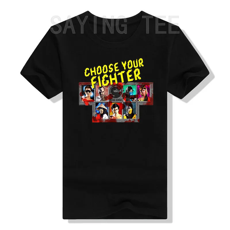 Mortal Kombat Klassic Choose Your Fighter T-Shirt Funny Video Game Lover Gamer Tee Tops Humorous Characters Print Graphic Outfit