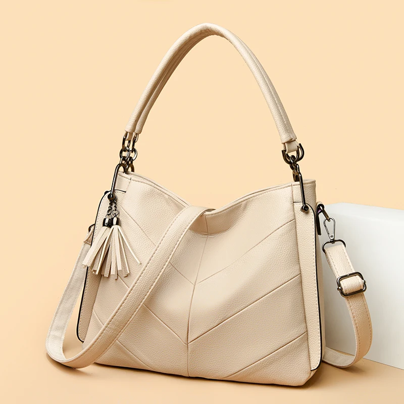High quality PU Elegant Women Messenger Bags Office Ladies Totes Pure high-capacity Handbag for female Crossbody Shoulder wallet