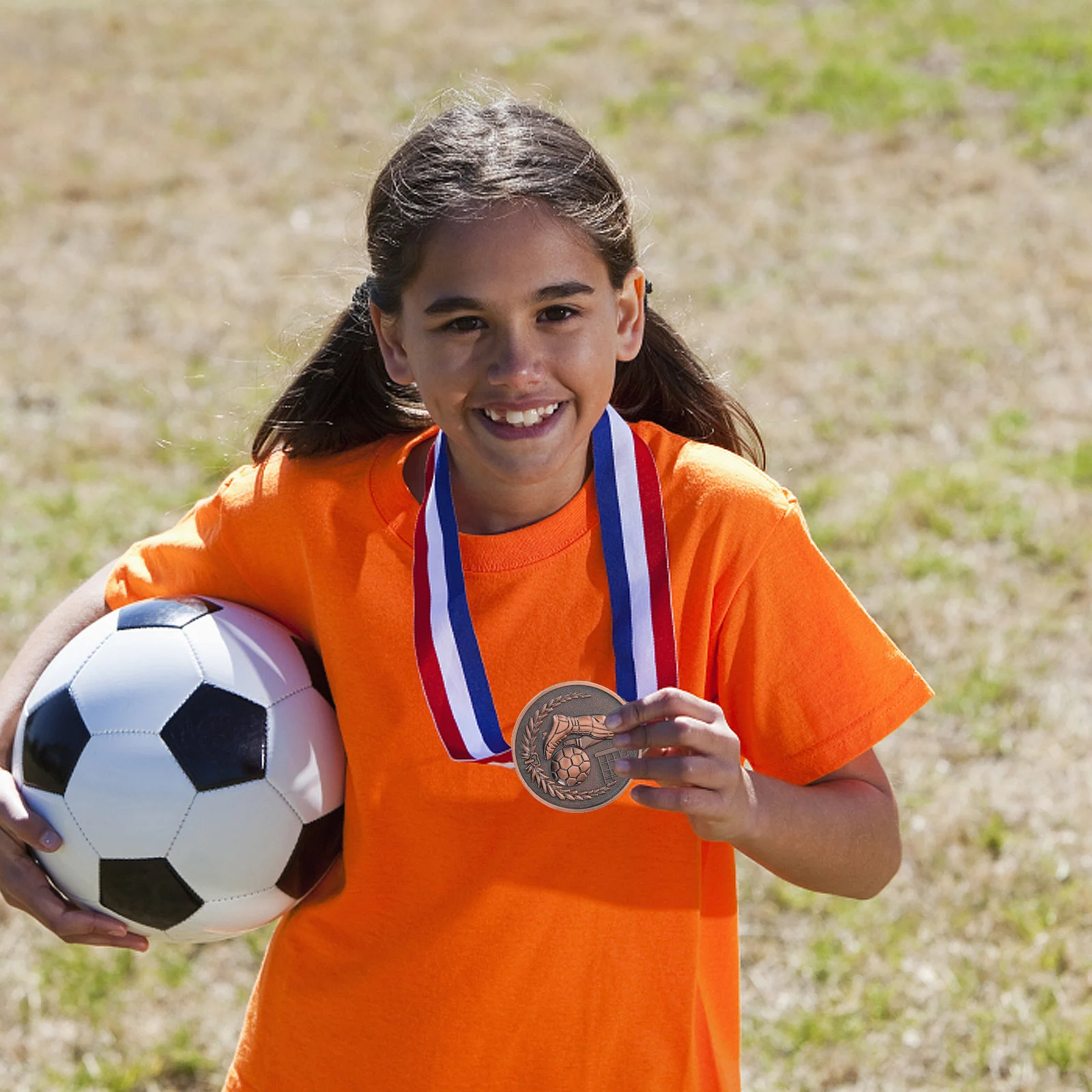 

3pcs Zinc Alloy Medals Gold Silver Bronze Award Trophy Football Medal Sports Prize Contest Rewards School Graduation