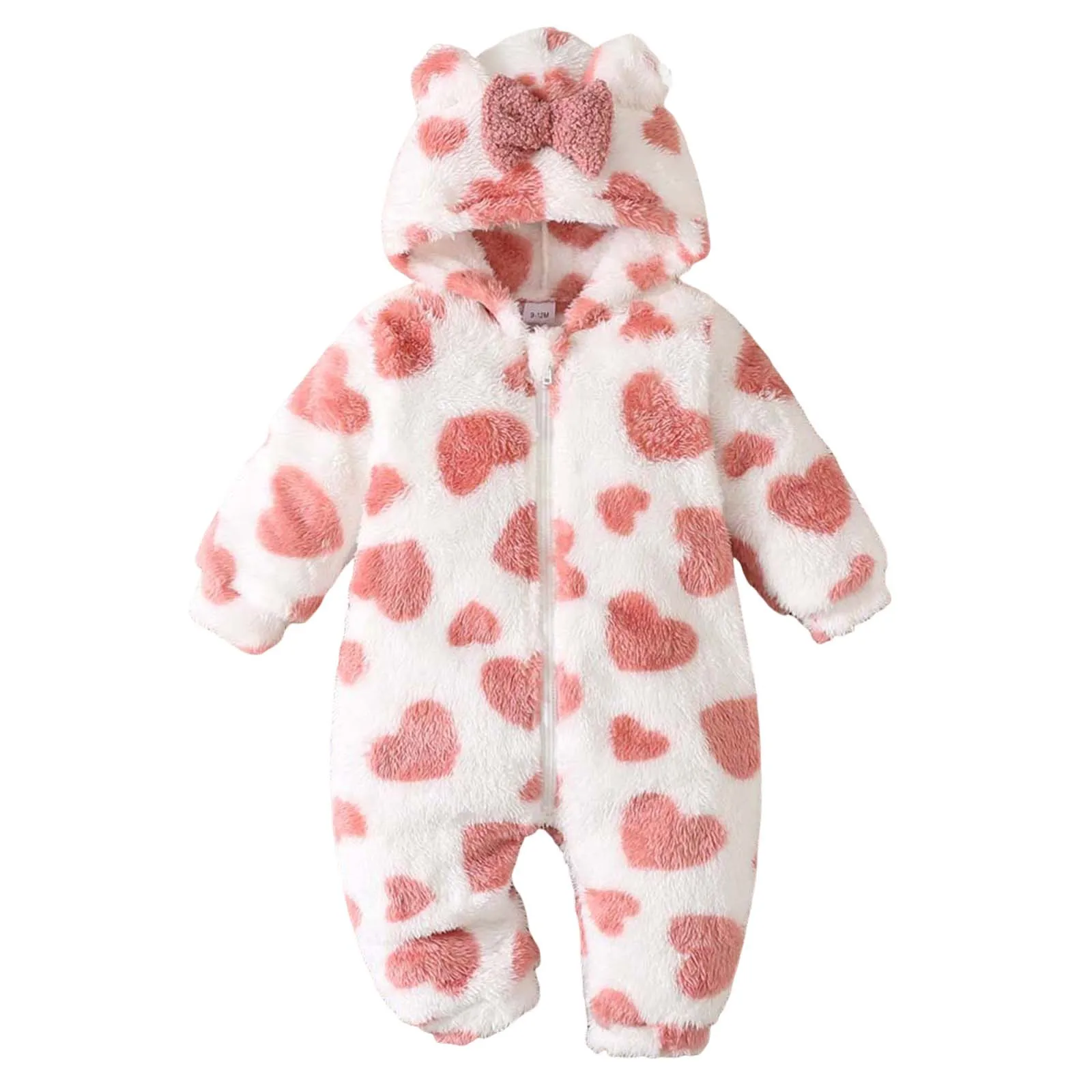 

Шорты для маленьких девочек, размер 6, милый комбинезон с капюшоном и мультяшным принтом для малышей, удобное и теплое боди с длинными рукавами, однотонное, 18 месяцев